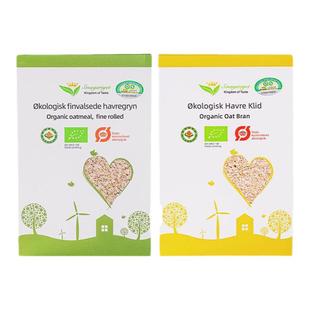 味道王国有机燕麦片丹麦原装进口燕麦麸皮无添加蔗糖早餐代餐