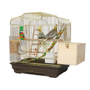 电镀金色大型繁殖鸟笼别墅鹦鹉笼子虎皮玄凤牡丹超特大号豪华生态