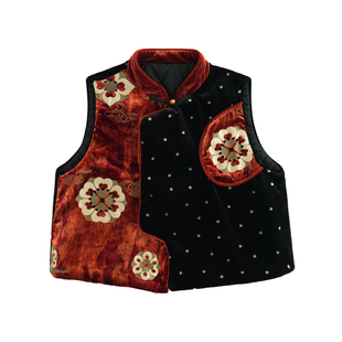 砚台家童装男童新中式马甲冬装新款宝宝马年新年衣服儿童过年年服