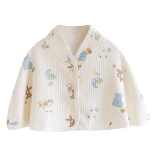 秋冬季孕妇产后坐月子披肩护肩空调房防寒保暖空气棉睡衣产妇斗篷