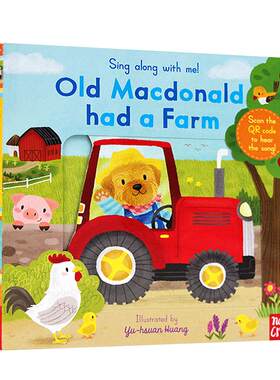 进口英文原版正版 Sing Along with Me Old Macdonald Had a Farm 童谣机关操作书 老麦克唐纳有一个农场 纸板书幼儿启蒙读本