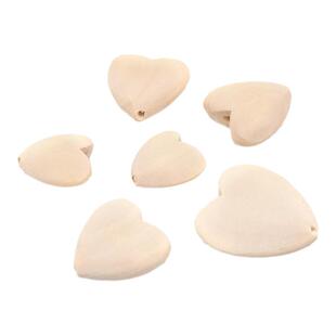 特价20 40MM木质爱心桃心DIY饰品配件彩绘木片项链耳环工艺品挂件