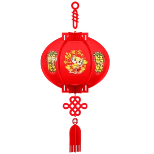 2026小灯笼元旦新年装饰马年福字拉花春节过年商场室内场景布置