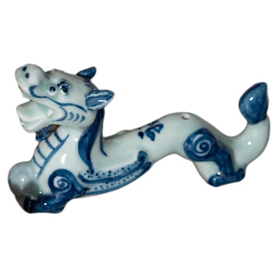 墨上云间青花龙砚滴笔搁手绘陶瓷