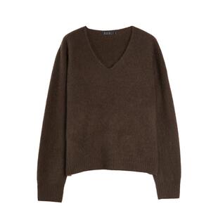 【祝绪丹同款】ELLE V领针织衫女2025冬新款山羊绒休闲打底衫毛衣