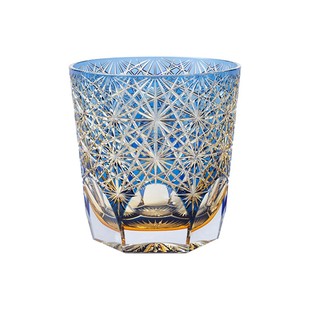 【限量套色款】KAGAMI江户切子杯大师手作玉舞曙光洛克杯子蓝雏菊