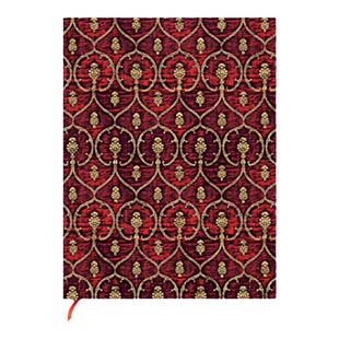 paperblanks佩兰克笔记本本子手账手帐本大学生精致文艺送礼礼物办公读书阅读笔记摘抄软壳便携红色天鹅绒