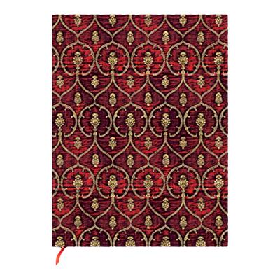 paperblanks佩兰克笔记本本子手账手帐本大学生精致文艺送礼礼物办公读书阅读笔记摘抄软壳便携红色天鹅绒