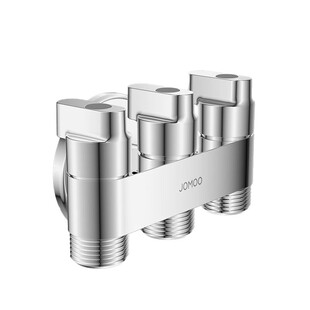 九牧一进三出三控多功能四通分水阀加厚黄铜防爆防裂洗衣机角阀