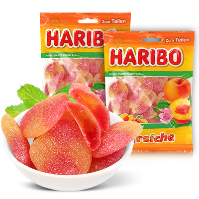 haribo德国进口风味桃子