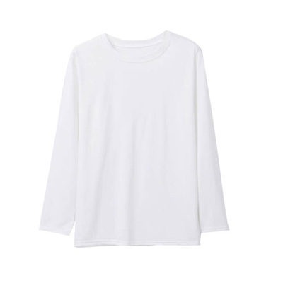 重磅纯棉宽松基础内搭打底衫2026年白色t 恤女长袖小个子正肩上衣
