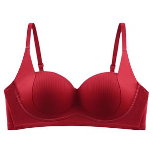 猫人本命年内衣女小胸聚拢提拉收副乳防下垂2026新款大红色文胸罩