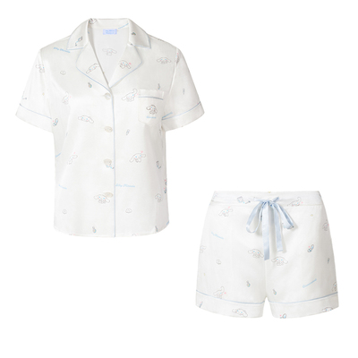 玉桂狗联名系列真丝睡衣夏季外穿