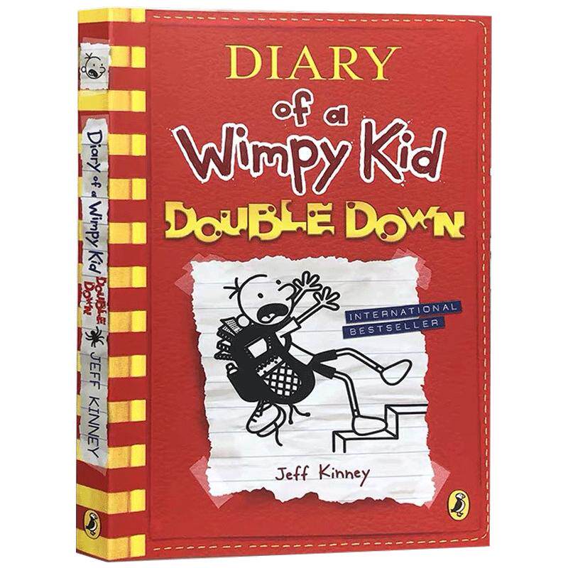 送音频进口英文原版小屁孩哭包日记系列Diary of a Wimpy Kid#11: Double Down校园励志小说英语故事章节桥梁书小学生漫画课外读物