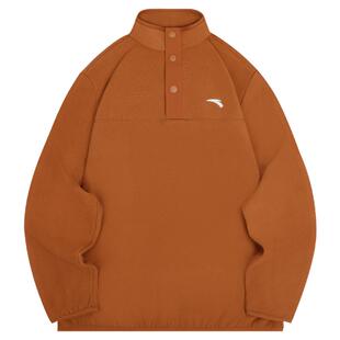 安踏儿童卫衣男童摇粒绒套头衫2026新款立领防风中大童运动上衣潮