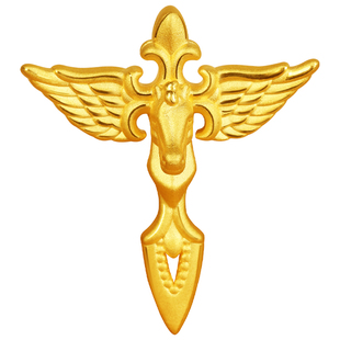 马年生肖黄金权杖飞马吊坠项链时尚大气足金999送礼生日女本命年