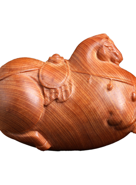 崖柏唐马马上有钱马年摆件手把件