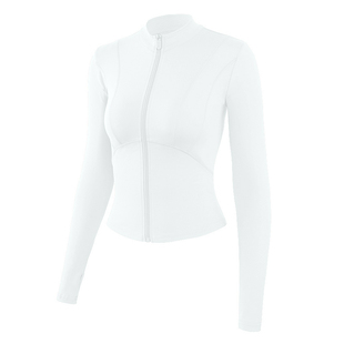 瑜伽服女秋冬新款拉链立领运动外套修身显瘦长袖外穿跑步健身上衣