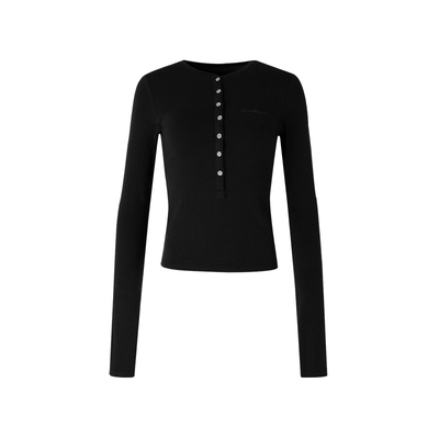 ourhour纯色修身短款针织衫