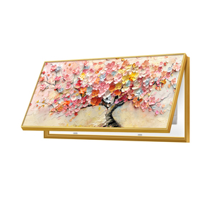 奶油风发财树餐厅电表箱装饰画酒店民宿大尺寸可定制电源开关遮挡