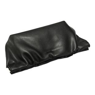 gm云朵包黑色软皮质镜盒高级太阳镜盒墨镜皮盒饰品便携防压收纳袋