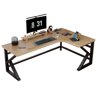 凡辰星河 白蜡木实木转角电脑桌家用台式办公桌拐角书桌L型工作台