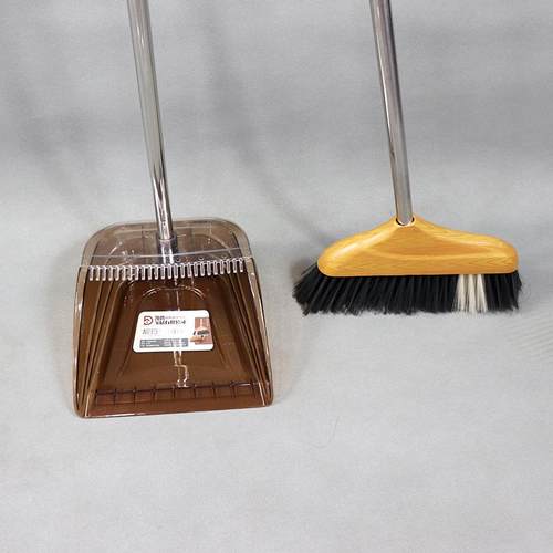 家用木纹套扫批发扫地粘扫笤帚簸箕头发组合不软毛塑料套长柄扫把