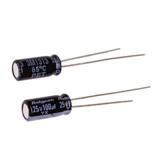 Rubycon 进口铝电解电容器 25v100uf 5*11MM 红宝石 YK 85度 包邮