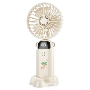 小风扇便携式充电小型折叠随身电风扇椰树挂脖手持静音办公室桌上面迷你usb学生手拿降温神器吹辅食简约个性