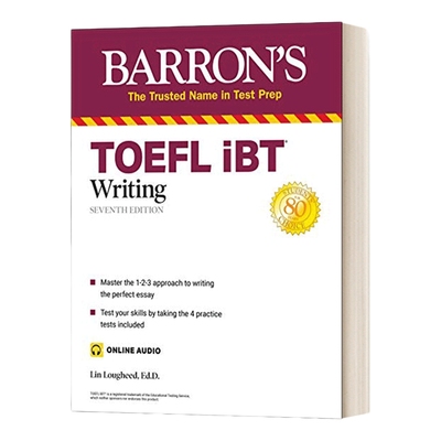 英文原版 Barron's TOEFL iBT Writing 巴朗托福写作 含在线音频 英文版 进口英语原版书籍