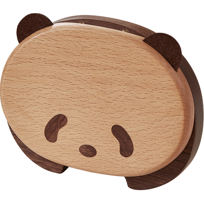 初心实木创意熊猫乳牙收纳盒