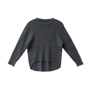 不等式BUDENSHY 松弛感慵懒风设计感针织上衣百搭毛衣蝙蝠袖毛衣