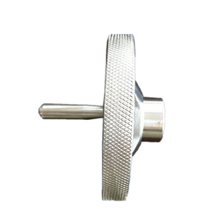 304不锈钢手轮装手柄 滚花手轮带摇手 浇铸不锈钢手轮出口304手轮