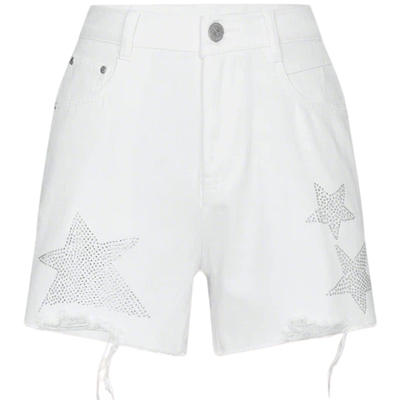 Yonge&Finch/扬芬缇2026春季新款纯棉白色休闲牛仔短裤女VALI