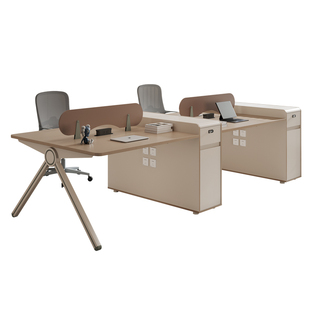 职员办公桌简约现代4人位6卡座员工桌办公室职员桌办公桌椅组合
