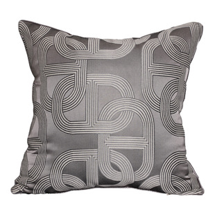 样板间沙发抱枕高级感轻奢灰色现代时尚北欧金钱豹靠垫靠背腰枕