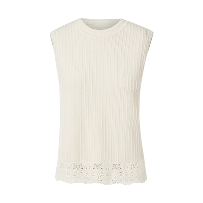 珂思时尚通勤文艺提花针织背心