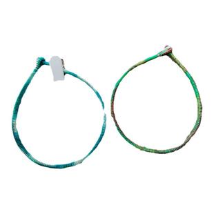 补水补木补土渐变彩虹蜡线本命年金刚结手链男女绿色千里江山红绳