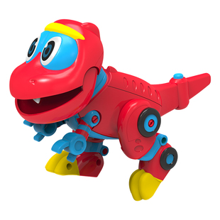 灵动创想帮帮龙出动玩具棒棒龙恐龙探险队韦斯波齐变形发声套装