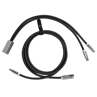 LEOBOG客制化机械键盘线分离式一拖二8K线type-c编织金属接口