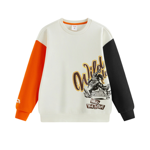 少年顽家安踏儿童卫衣男童套头衫2026春秋新款潮酷长袖上衣卫衣