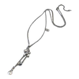 银色钱币小马吊坠长项链女秋冬毛衣链大气高档高级感配饰2026新款