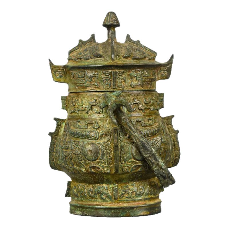 御如意仿古青铜器提梁古代酒文化