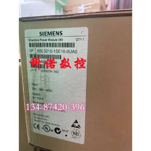 议价6SL3210-1SE16-0UA0西门子S120变频器PM340功率模块6SL32101S