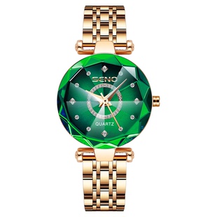 爆款海洋之心石英表直播镶钻钢带防水手表进口机芯女手表高档手表