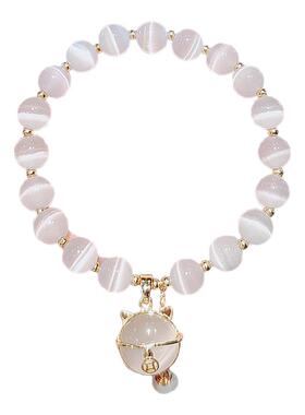 东大门钱币猫眼石手链ins小众设计感手串手环送女友闺蜜生日礼物