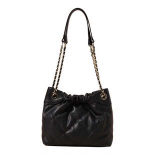 Kesker正品小香风水桶包女真皮链条单肩托特包腋下包头层牛皮女包