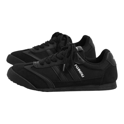 环球德训鞋女鞋全黑色纯黑轻便软底防滑工作上班不累脚平底运动鞋