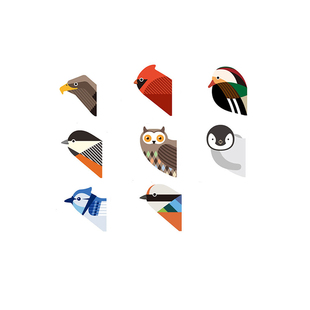 韩国bookfriends可爱鸟类绿色笔芯0.5mm圆珠笔创意迷你书签笔