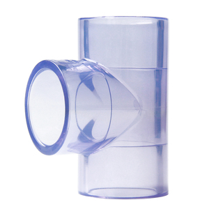 PVC透明三通国标UPVC透明正三通管件给水管三通塑料水管品牌 包邮